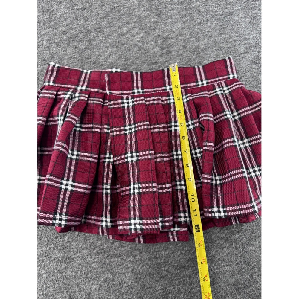 Spirit Halloween Red Plaid Pleated Mini Skirt Adult Small Costume Cosplay - Picture 4 of 6